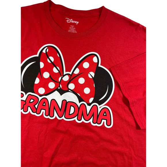Disney Women’s 2X Grandma Minnie Mouse Graphic Tee Shirt Red‎ - Picture 1 of 4